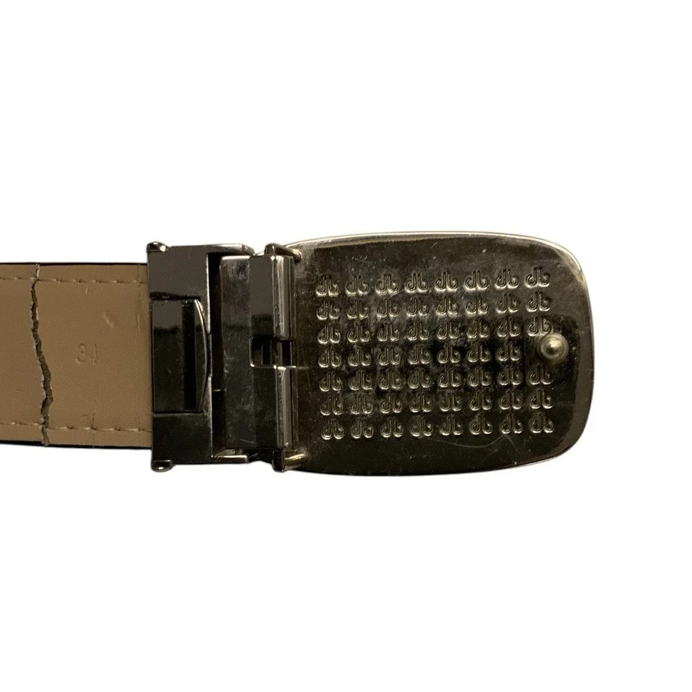 Druh Black Crocodile Leather Belt W/Alabama Crimson Tide Buckle Sz 34